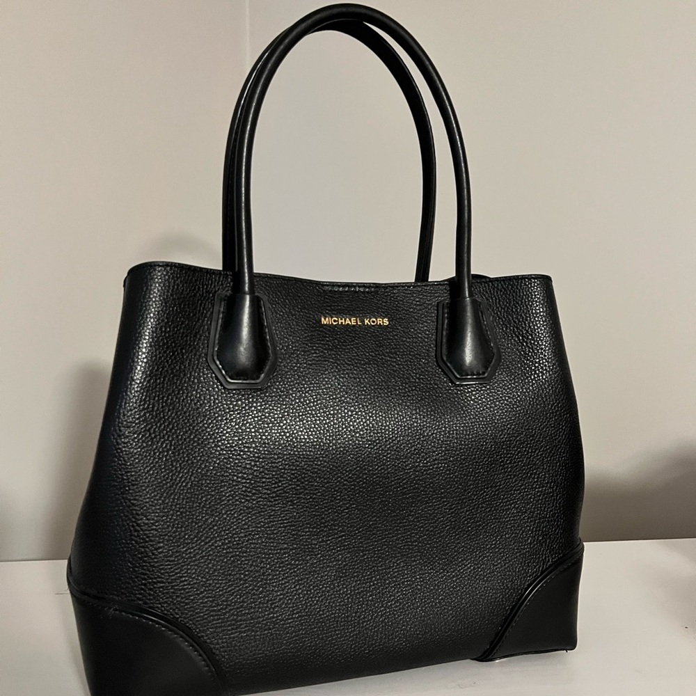 Michael Kors Black Leather Tote Bag